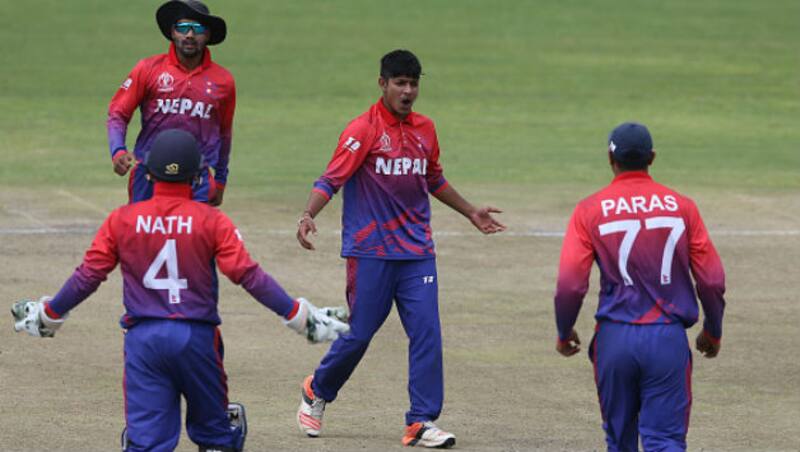 Nepal players celebrate the fall of a wicket &Acirc;&copy; Getty Images 
