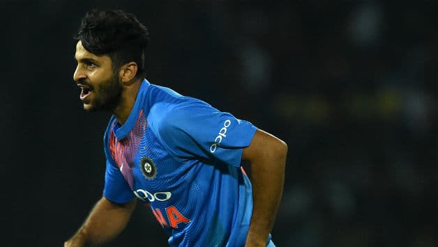 Shardul Thakur finished with 4 for 27 © AFP