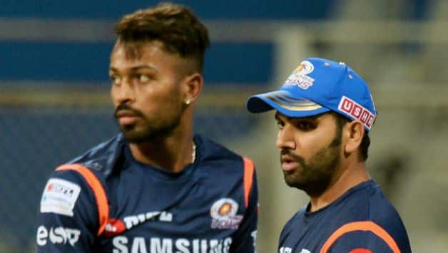 Hardik Pandya and Rohit Sharma © AFP