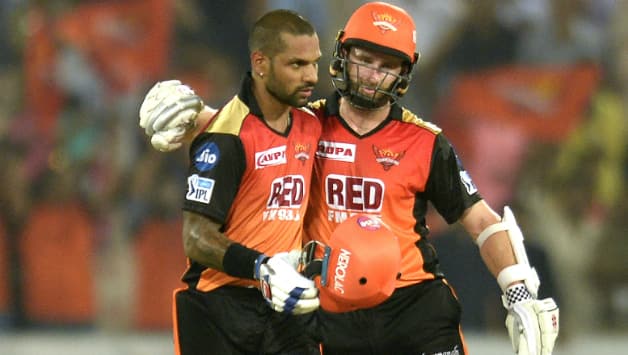 Shikhar Dhawan and Kane Williamson anchored the innings for Hyderabad © AFP