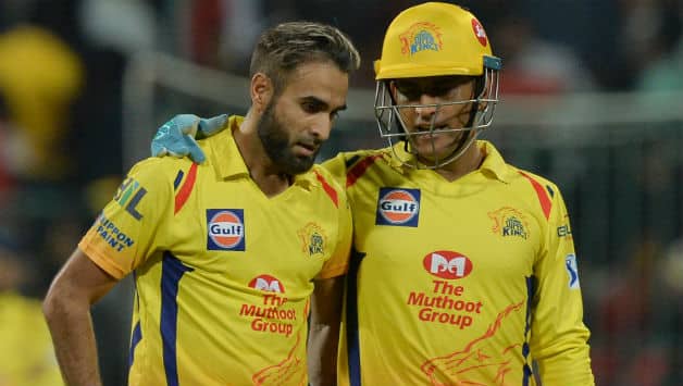 Imran Tahir was MS Dhoni's trump card, getting rid of ABD and Corey Anderson © AFP