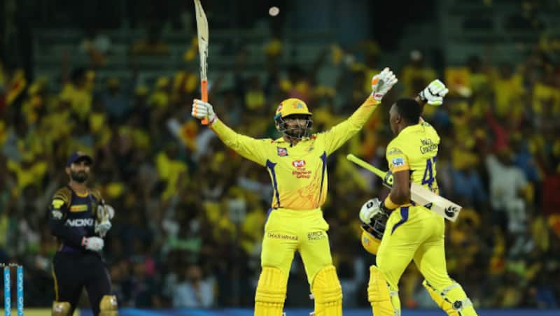 Ravindra Jadeja finished the game in style for Chennai &copy; BCCI