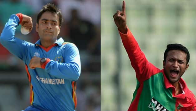 Rashid Khan (L) and Shakib Al Hasan (Image Courtesy: Getty Images and AFP).