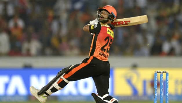 Shikhar Dhawan scored a match-winning knock for Hyderabad. He remained unbeaten on © AFP