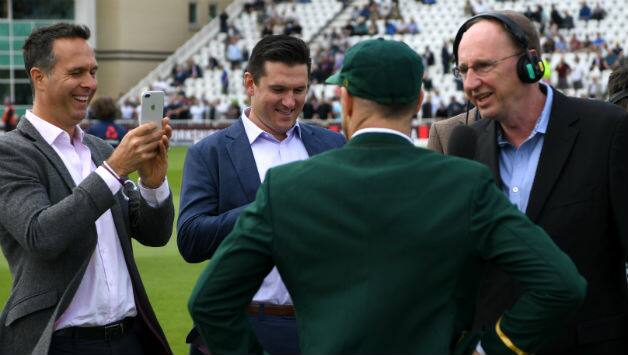 Michael Vaughan (l) and Jonathan Agnew, (r) have been associated with BBC since years © Getty Images
