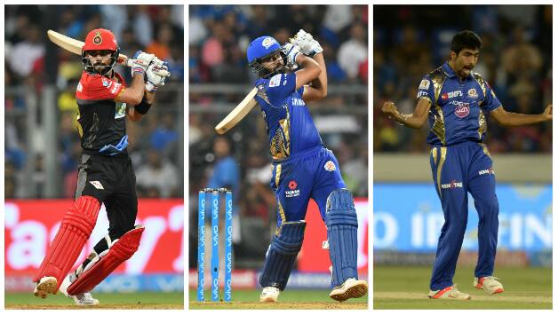 Virat Kohli, Rohit Sharma and Jasprit Bumrah © AFP