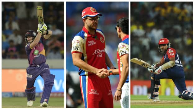 Steven Smith, Daniel Vettori and Mahela Jayawardene © AFP