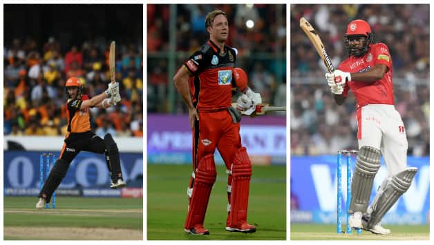 Kane Williamson, AB de Villiers and Chris Gayle © AFP