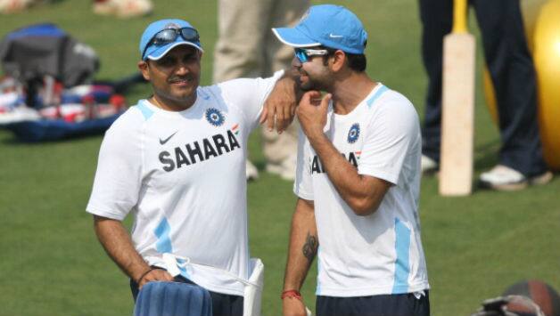 Virender Sehwag (L) and Virat Kohli © Getty Images