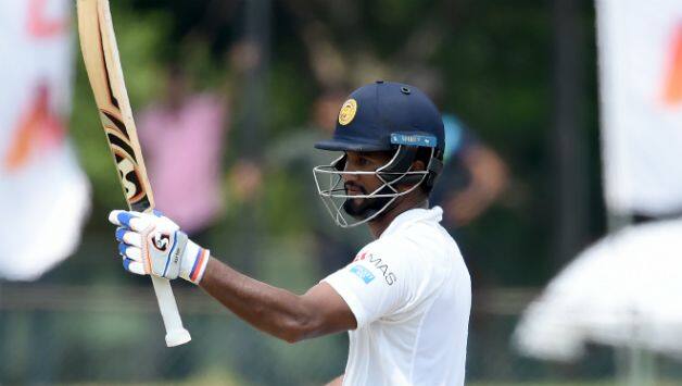 Dimuth Karunaratne fractured his finger while training ahead of West Indies © AFP