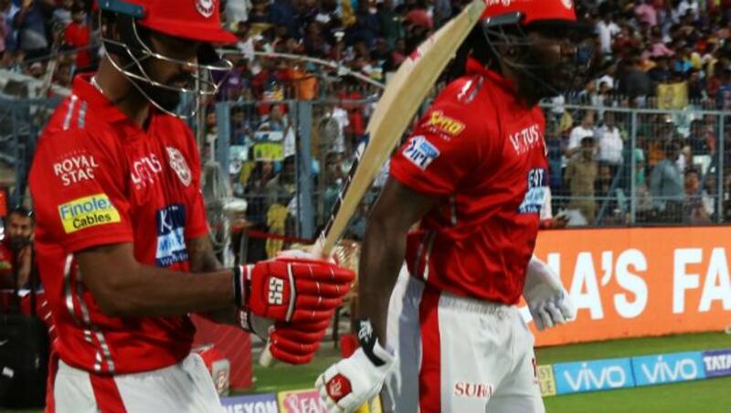 KL Rahul and Chris Gayle contributed to 1,027 runs for KXIP &copy; BCCI