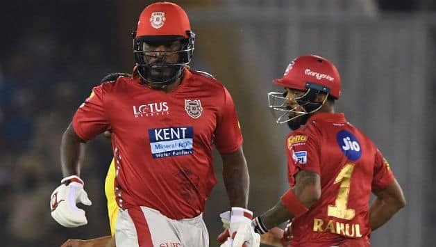 After KL Rahul (R) and Chris Gayle's dismissals, KXIP innings collapsed again © AFP