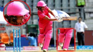 IPL women T20 challenge helmet and pads were covered with cloth