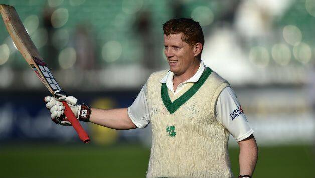 Kevin O'Brien slammed the first Test hundred for Ireland © Getty Images