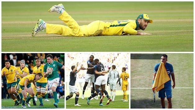 Australia cricket football rugby tennis Glenn Maxwell England France Ireland Roger Federer Paul Pogba FIFA World Cup Devin Toner Nick Kyrgios Roger Federer Stuttgart Open