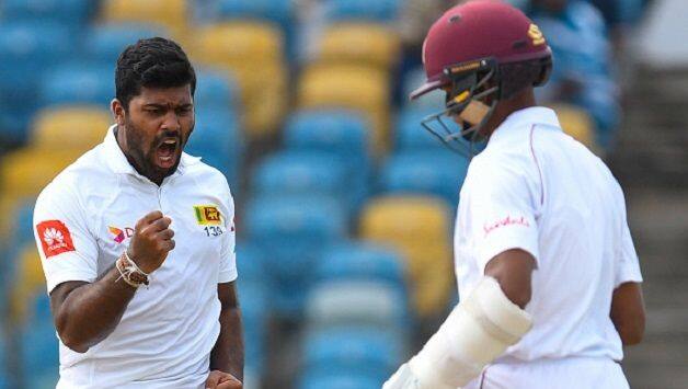 Lahiru Kumara Shane Dowrich Jason Holder Kasun Rajitha West Indies Sri Lanka 2018