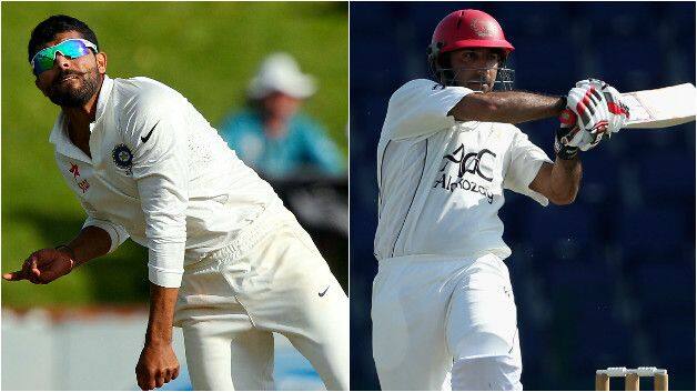 India Afghanistan 2018 Rashid Khan Shikhar Dhawan Mujeeb Zadran Ur Rahman Ajinkya Rahane Ravichandran Ashwin Mohammad Nabi Umesh Yadav Mohammad Shahzad Ravindra Jadeja Asghar Stanikzai