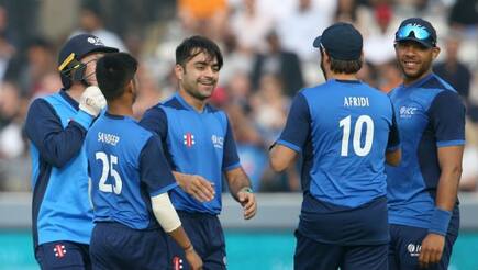 Video: Shahid Afridi gets angry at Rashid Khan during Charity T20I Match at Lords