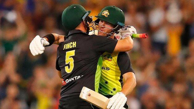 Aaron Finch D'Arcy Short Australia Zimbabwe 2018 World record partnership
