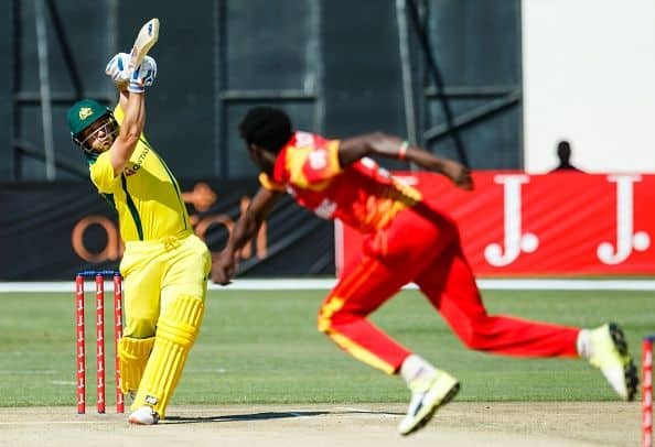 Aaron Finch Australia Zimbabwe tri-series 2018 world record partnership highest