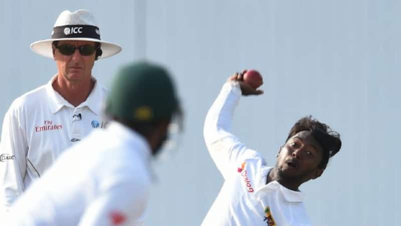 Akila Dananjaya has taken 2 wickets to add to his fifer in the first innings &copy; AFP 