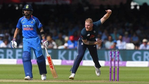 Ben Stokes bowling India England ODI 2018 3rd