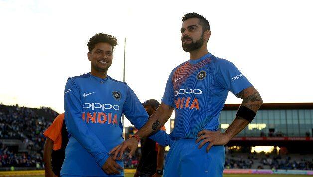 Kuldeep Yadav Virat Kohli KL Rahul India England T20 2018