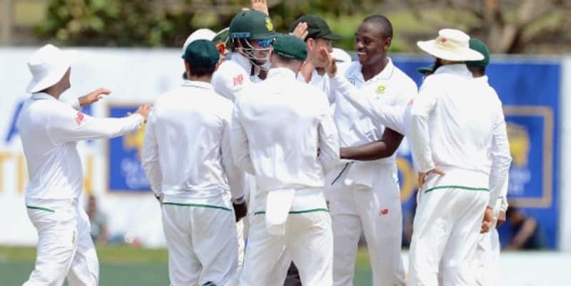 South Africans celebrating the wicket of Roshen Silva (not in picture) &Acirc;&copy; Getty Images