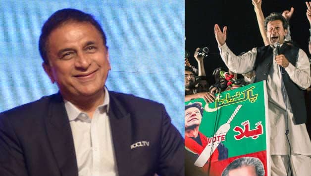 Imran Khan, Sunil Gavaskar @ designed photo
