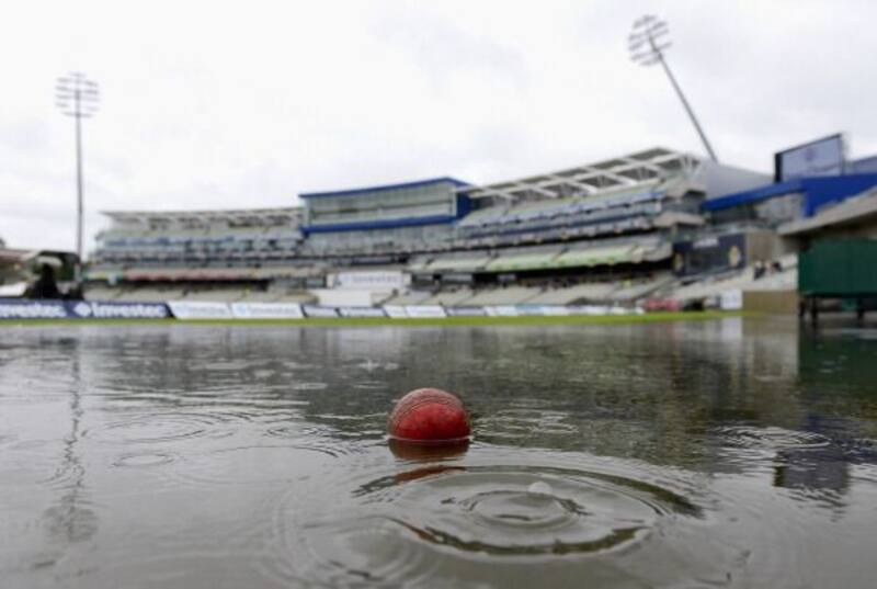 The 2012 Test between England and West Indies at Edgbaston was hit by rain. @Getty Images