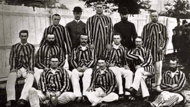 Australian squad in England, 1880 © Getty Images Back, from left: Joey Palmer, William Moule, George Bonnor, George Alexander, Tom Groube Middle, from left: Fred Spofforth, Harry Boyle, Billy Murdoch (c), Percy McDonnell, Alec Bannerman Front, from left: Affie Jarvis, James Slight, Jack Blackham