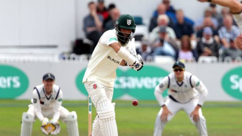 Moeen Ali plays watchfully for Worcestershire against Yorkshire at Scarborough &Acirc;&copy; Getty Images