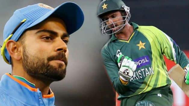 virat kohli shoaib malik Designed Photo