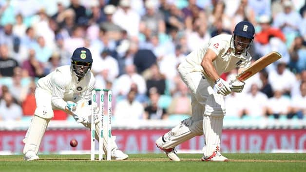 Alastair Cook looks focussed in his farewell Test. (Getty Images)