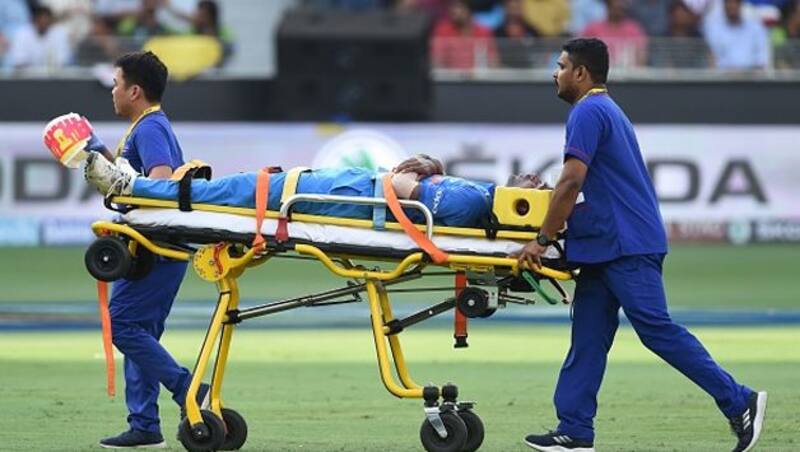 India allrounder Hardik Pandya was stretchered off the pitch at the Dubai International Stadium, Dubai on Wednesday during Match 5 of the Asia Cup 2018 between India and P Pakistan. 