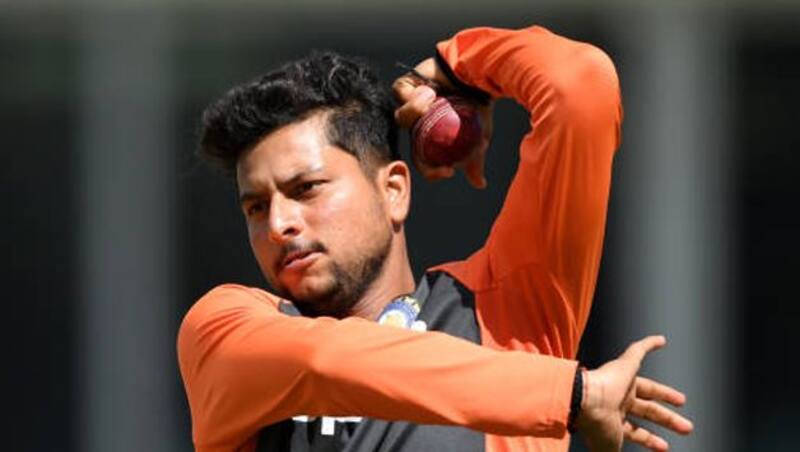 Kuldeep Yadav practising