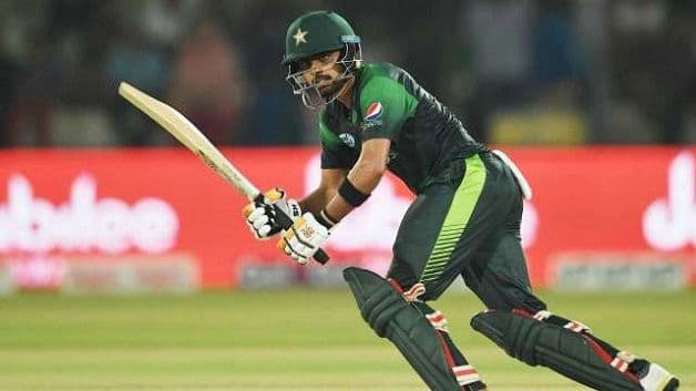 Pakistan opener Babar Azam notched scores of 68, 45* and 50 in the three-match T20I series. @ AFP