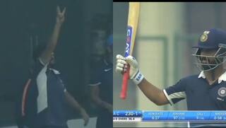 VIDEO: Ajinkya Rahane starts celebrating century on 97; Suresh Raina reminds him
