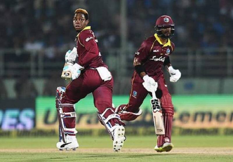 Shai Hope and Shimron Hetymer's massive 143-run partnership for the fourth wicket helped the Windies narrow the equation down to five off the last ball. @ AFP