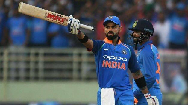 Virat Kohli notched his 38th ODI century, his fourth century on the trot against the West Indies during the third ODI on Saturday. @ AFP