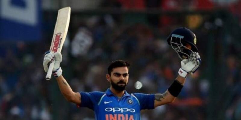 Virat quickest to reach 10,000 ODI runs during the third match against West Indies at Visakhapatnam. @ AFP