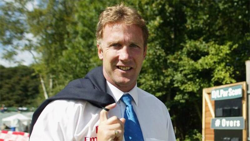 To mark the occasion, a memento was presented to Chris Broad before the start of the match.