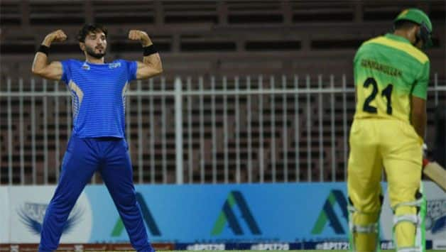 Gulbadin Naib celebrates a wicket. (Image: APL's twitter handle)