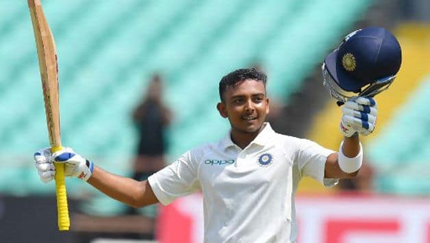 Prithvi Shaw played an awesome knock of 134 runs on his Test debut against West Indies (photo - getty)