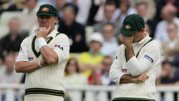 Shane Warne was not happy with Ricky Ponting's decision to bowl against England in the second Test of the 2005 Ashes series. (Getty Image)