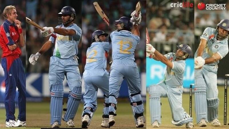 Yuvraj Singh plundered Englandâs Stuart Broad for six sixes in an over that drew parallels with a similar feat by three other batsmen â Gary Sobers, Shastri and Gibbs. Yuvrajâs unleashed his phenomenal firepower in the 19th over, bowled by Broad.