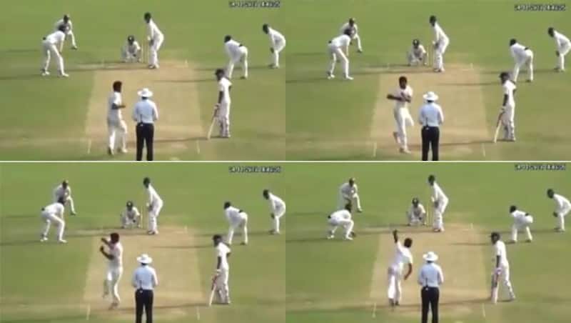 The incident occured on on day three of a CK Nayudu Trophy match between Bengal and Uttar Pradesh in Kalyania, near Kolkata where UP&acirc;s left-arm spinner Shiva Singh sent social media into meltdown. 