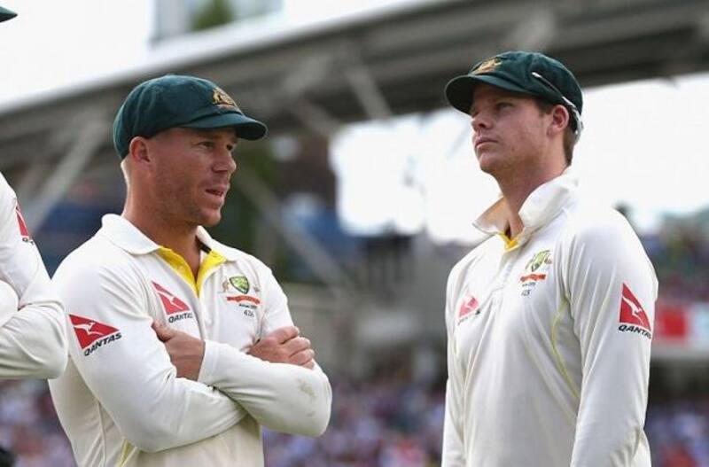(left to right) David Warner and Steve Smith. @ Getty Images