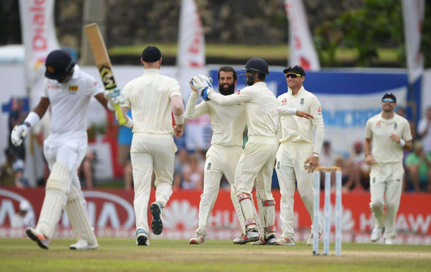 Moeen Ali made Dimuth Karunaratne his 150th Test wicket