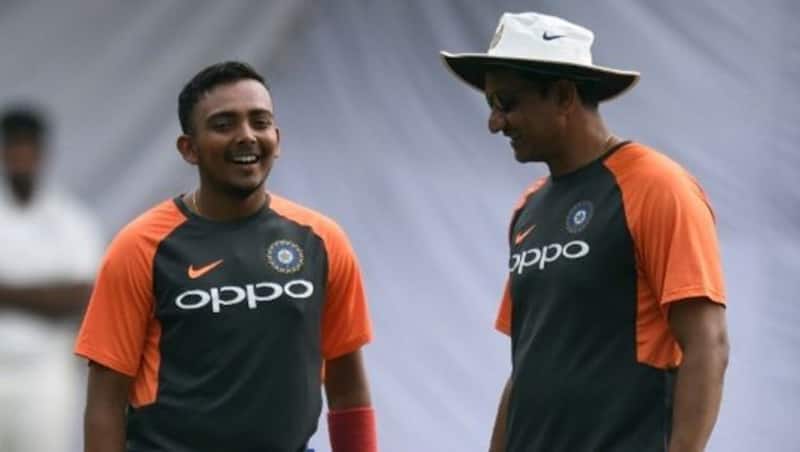 Prithvi Shaw and Sanjay Bangar